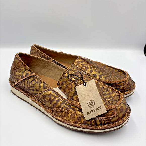 Ariat® Ladies Cruiser Copper Blanket Embossed Slip On Shoes 10044534 Size 9 - Picture 1 of 6